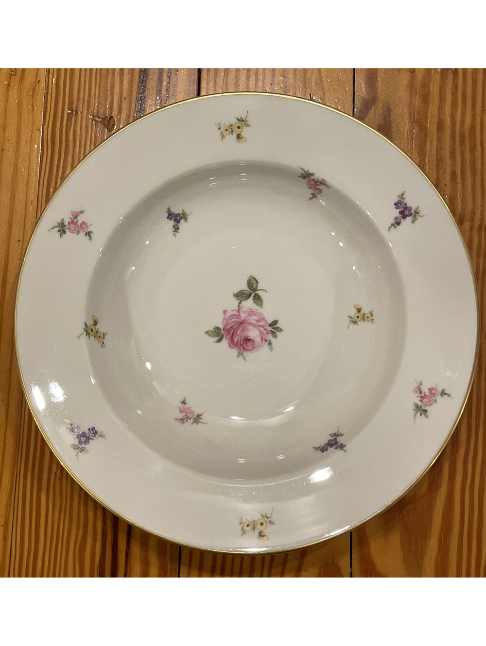 ROSENTHAL China HILLSIDE Pattern Soup Bowl 8-1/4” Selb-Germany, US Zone
